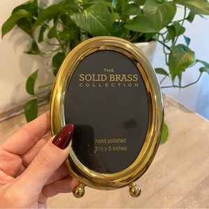 Vintage Solid Brass Hand Polished Picture Frame